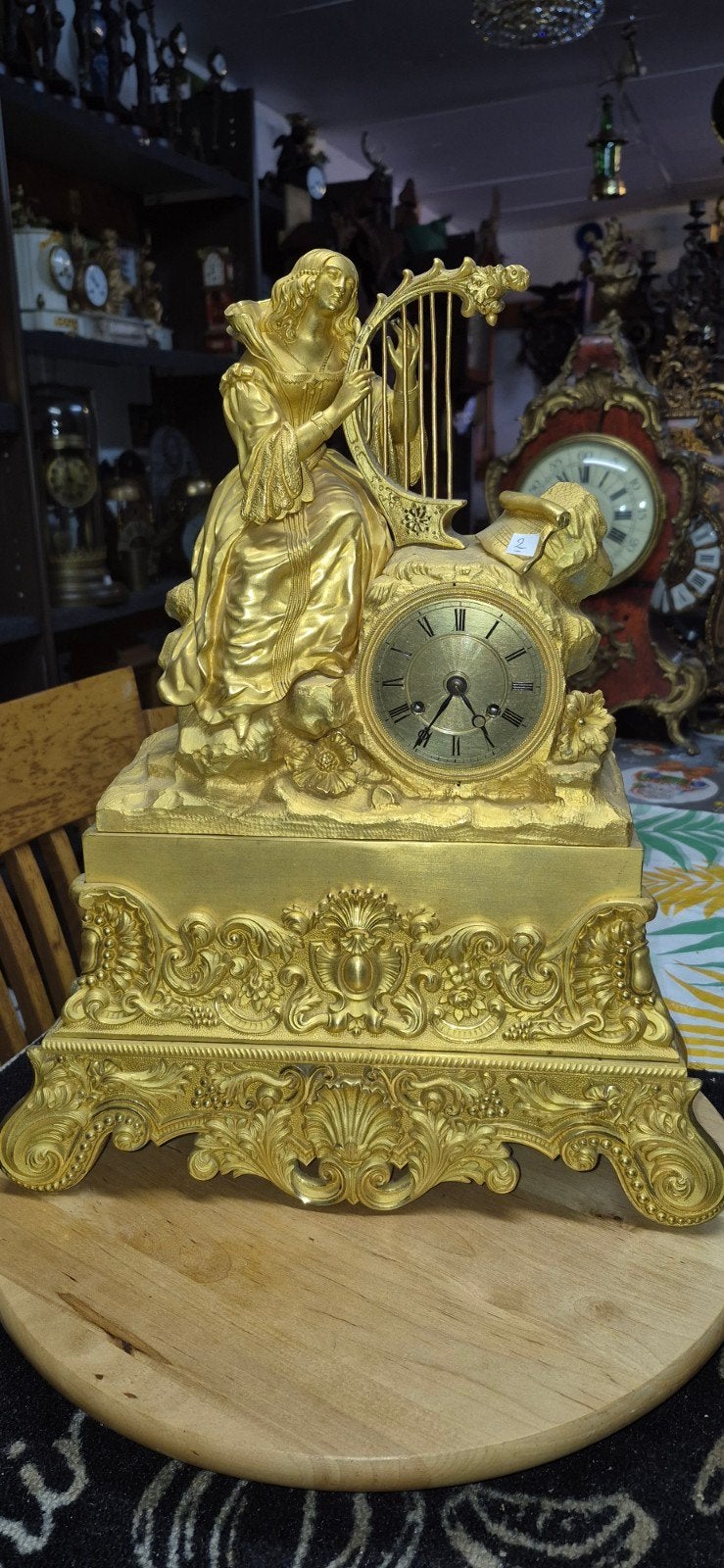 Bronzen Franse pendule nm2, Antiek en Kunst, Antiek | Klokken, Ophalen