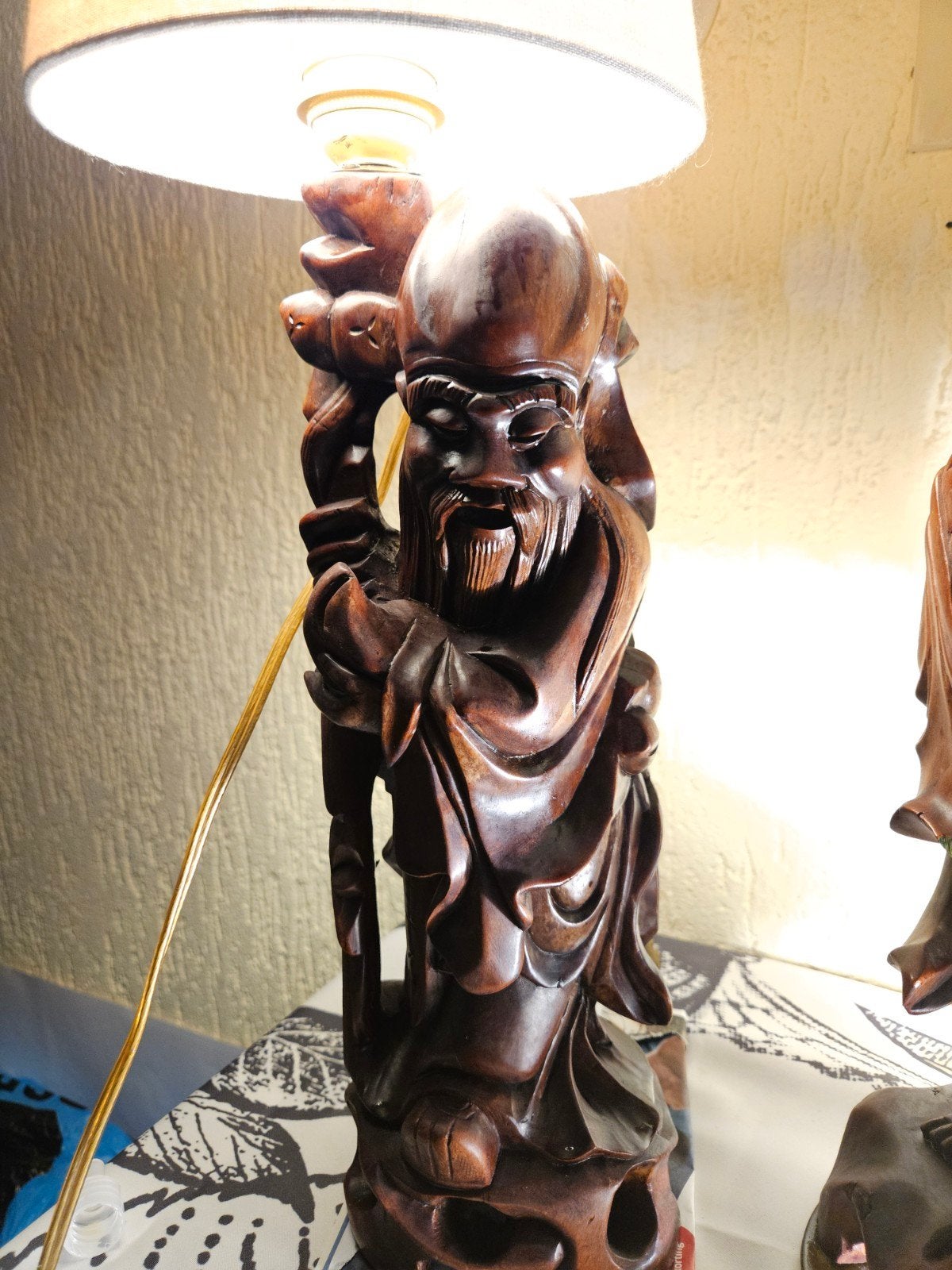 Handgesneden Houten Beelden - Aziatische Figuren, Ophalen, Handgemaakt, 20 - 50 cm, Beeld