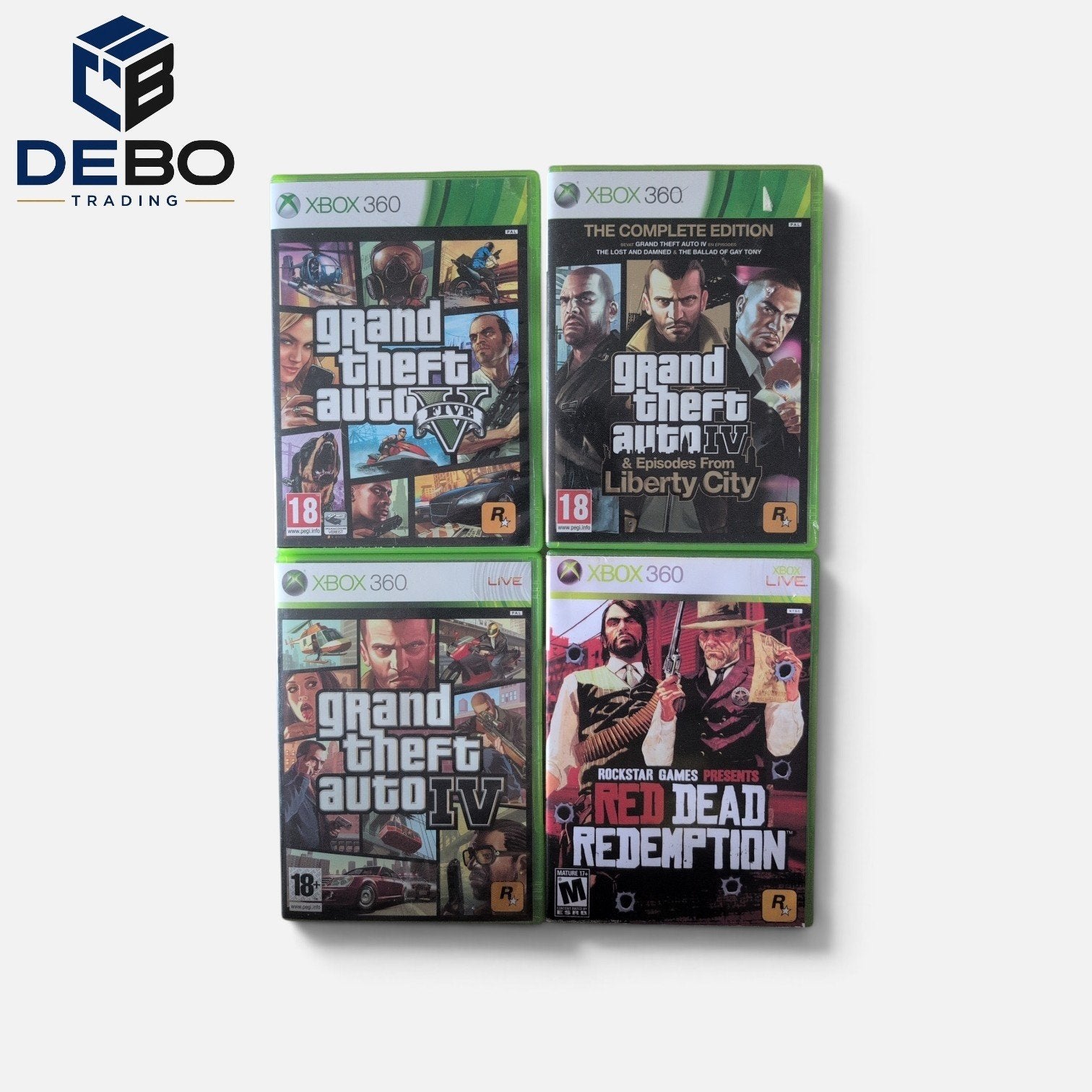 Rockstar Games Bundel Xbox 360 – GTA IV, GTA V & Red Death R, Avontuur en Actie, Vanaf 18 jaar, 1 speler, Ophalen of Verzenden