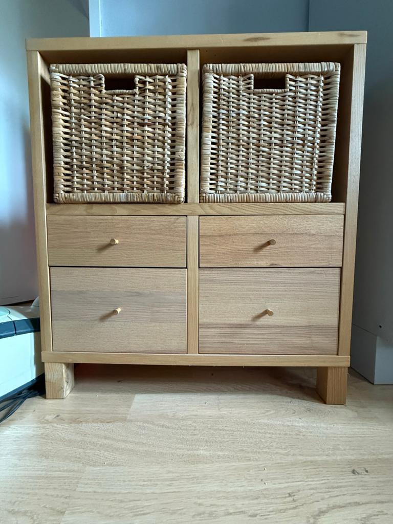 IKEA Tråby kast met manden en lades - 80x40x80 cm, Ophalen, Gebruikt, 50 tot 100 cm, 3 of 4 laden