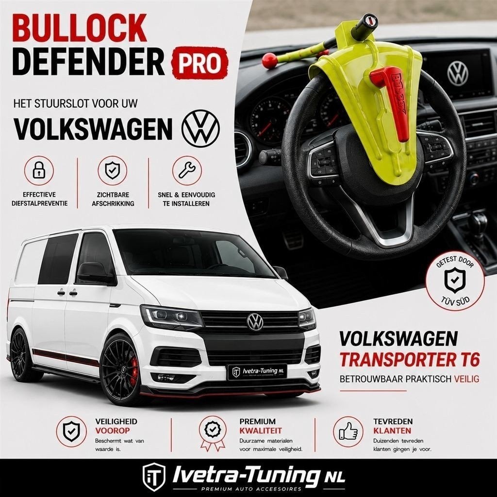 Stuurslot Volkswagen Transporter T6 | Stuurslot Bestelwagen, Info@ivetra-tuning.nl  |  www.ivetra-tuning.nl, Ophalen of Verzenden