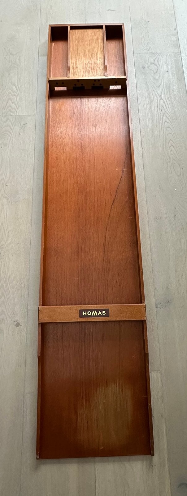 Vintage houten sjoelbak Homas, Ophalen