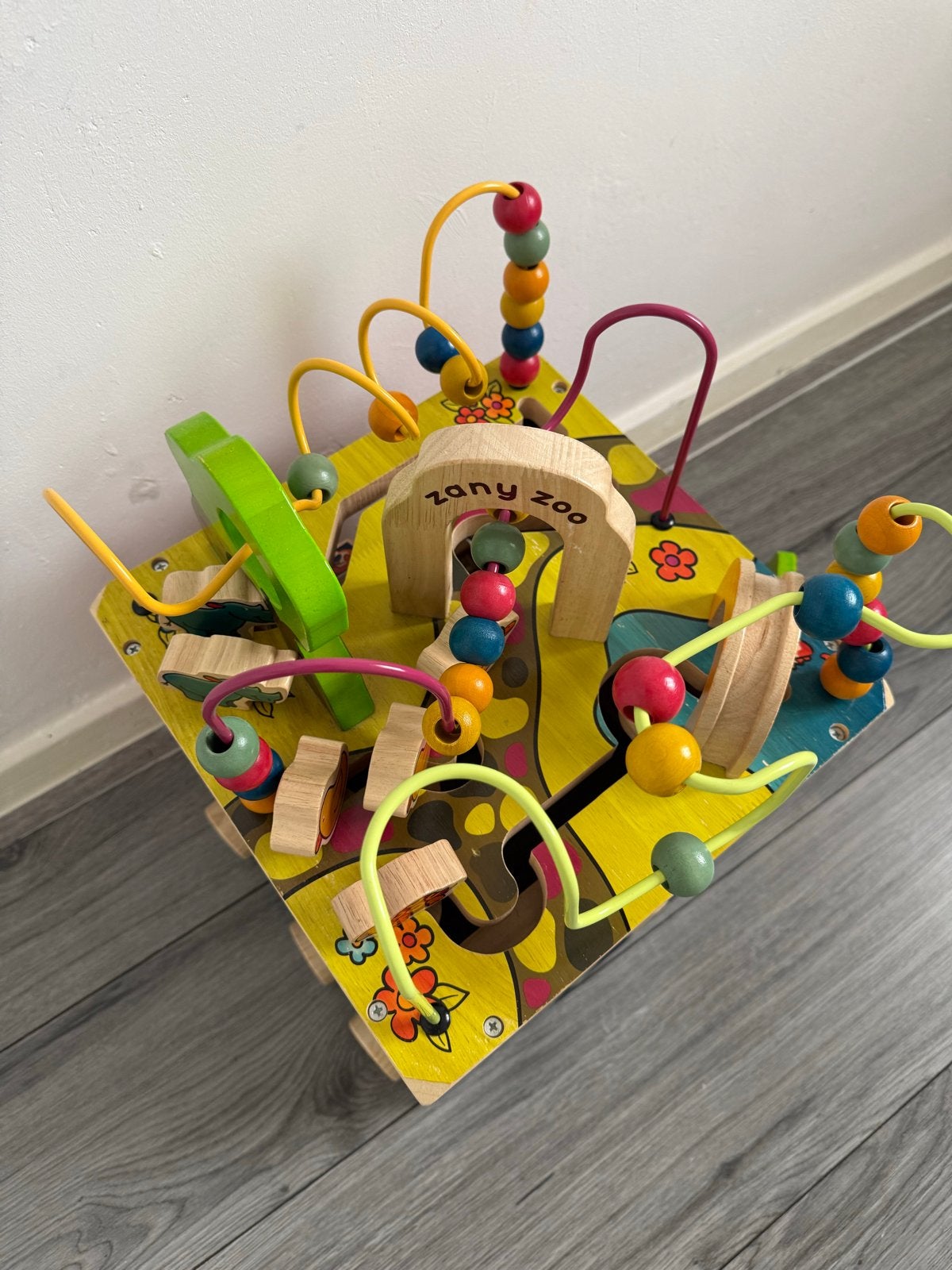 Zany Zoo Houten Activiteiten Kubus met Kralenframe, Ophalen, Gebruikt, Overige typen