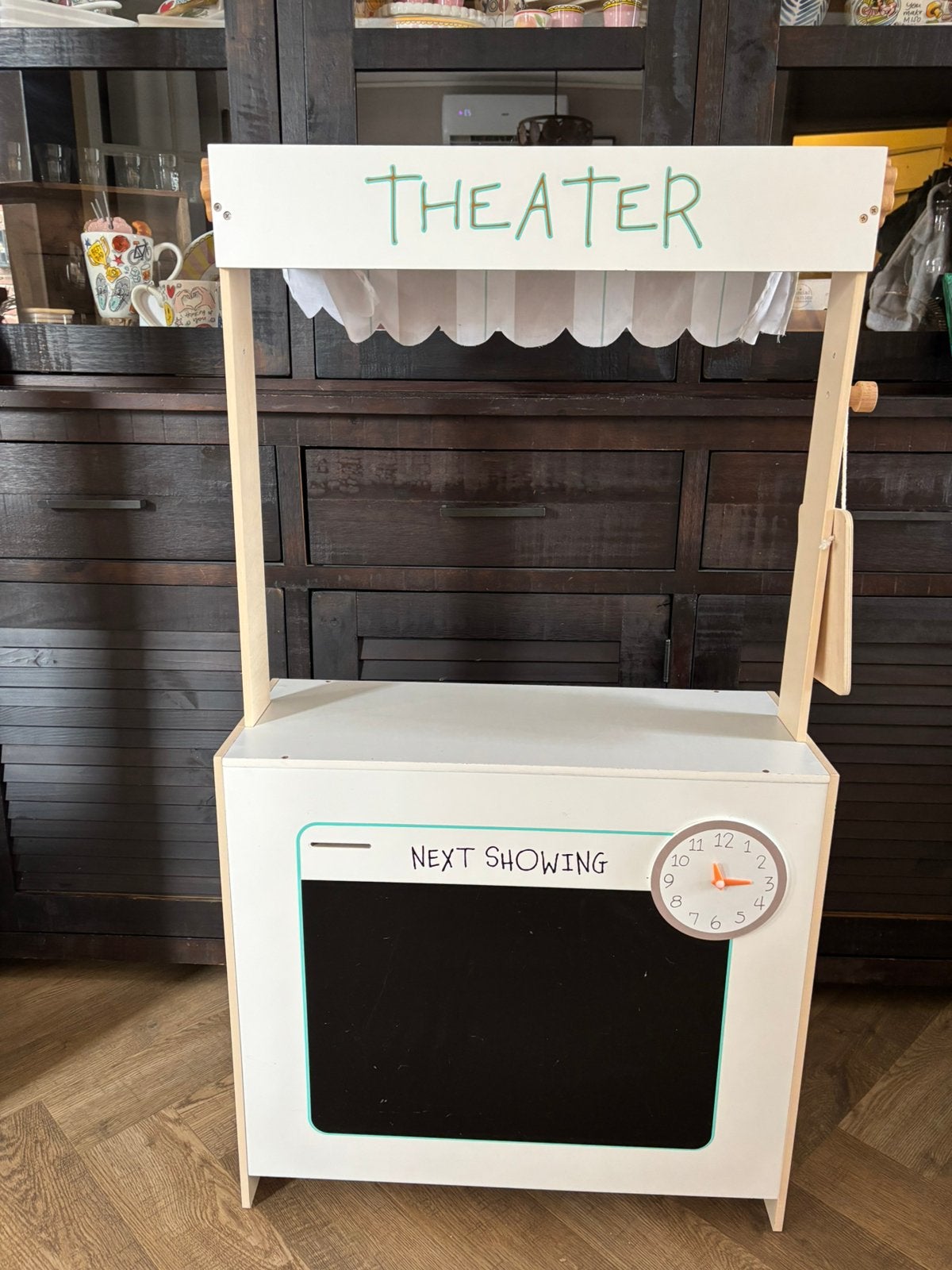 Houten educatief theater/marktkraam voor kinderen, Ophalen, Jongen of Meisje