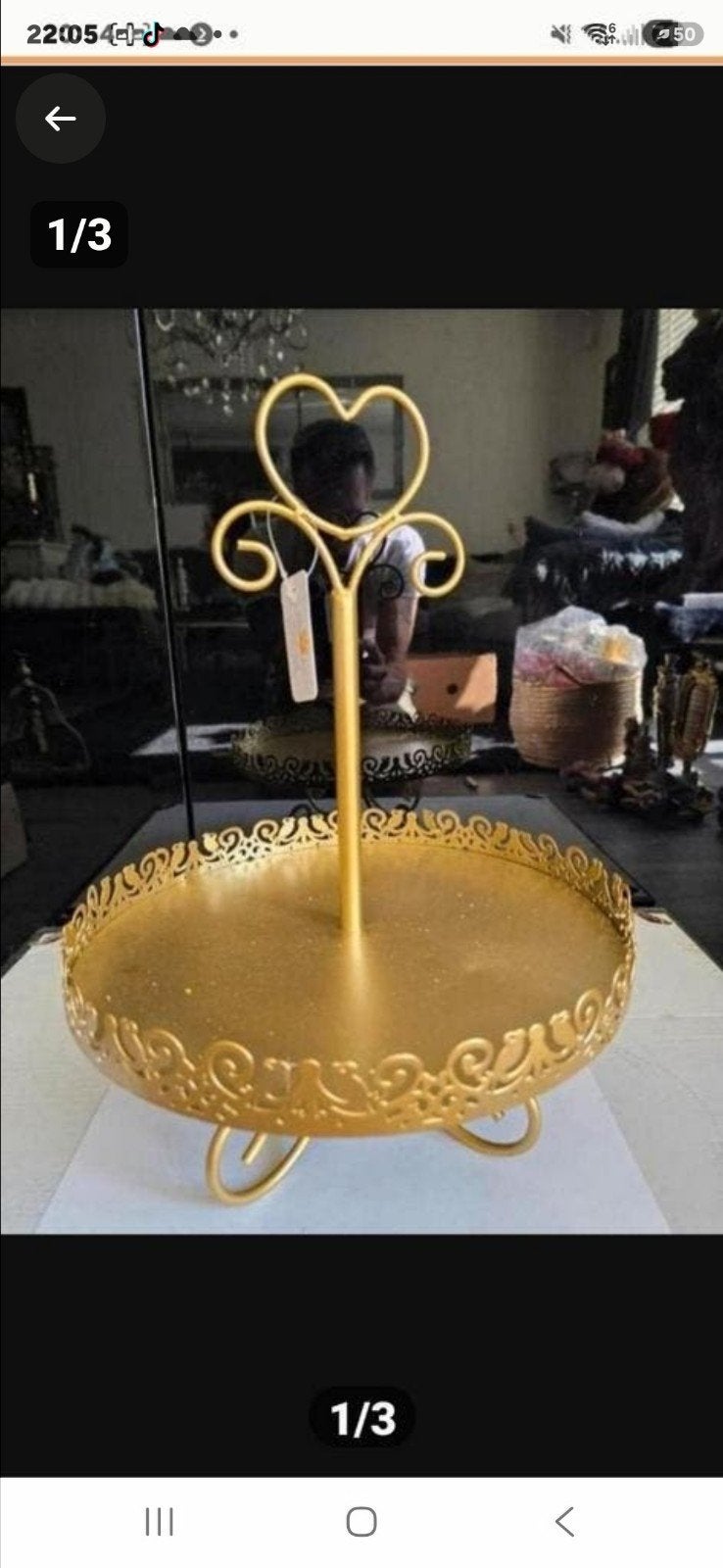 Prachtige gouden etagere, Ophalen of Verzenden, Nieuw