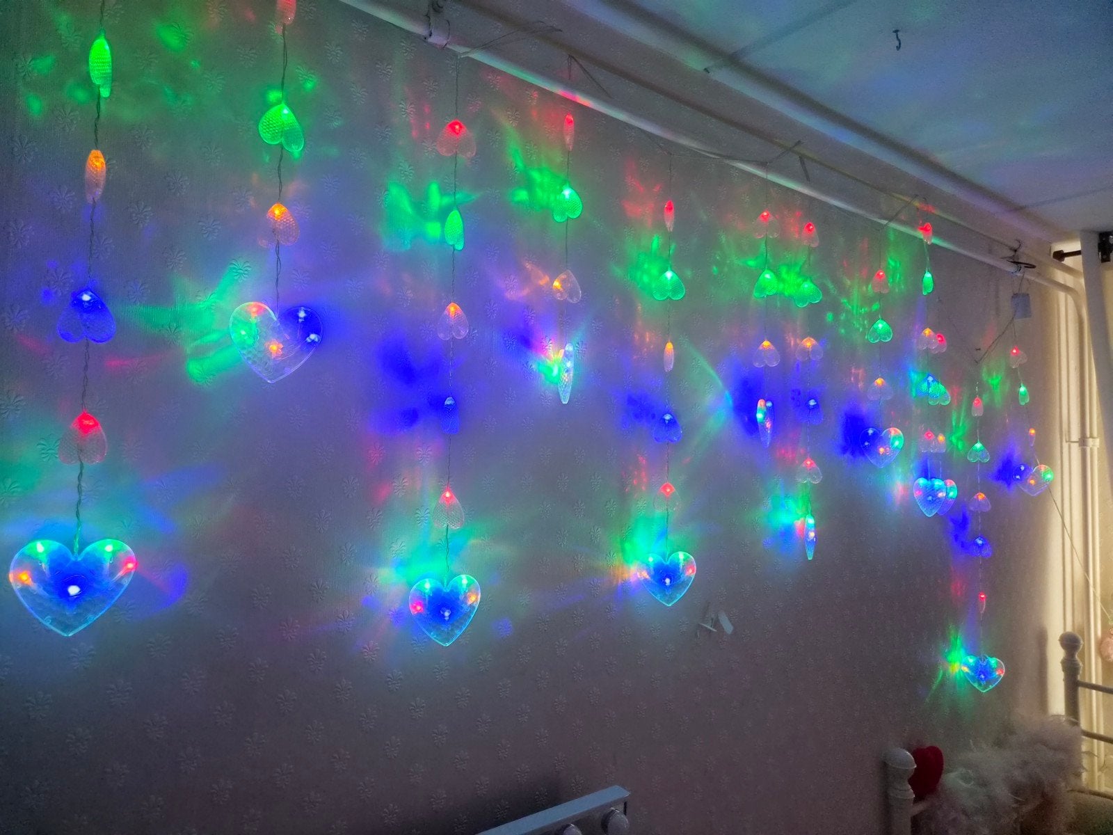 LED-verlichting met hartjes - 2,5m, diverse lichtstanden, Ophalen of Verzenden