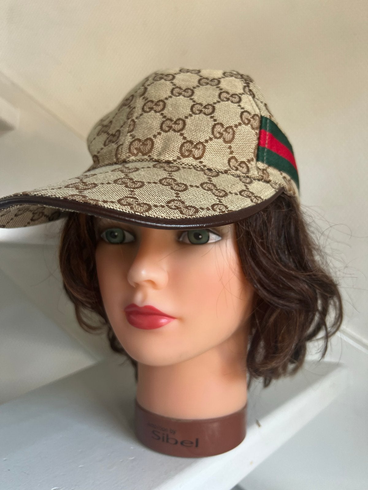 Gucci pet met GG-monogram en Web-streep, Ophalen of Verzenden, Gedragen, One size fits all, Pet