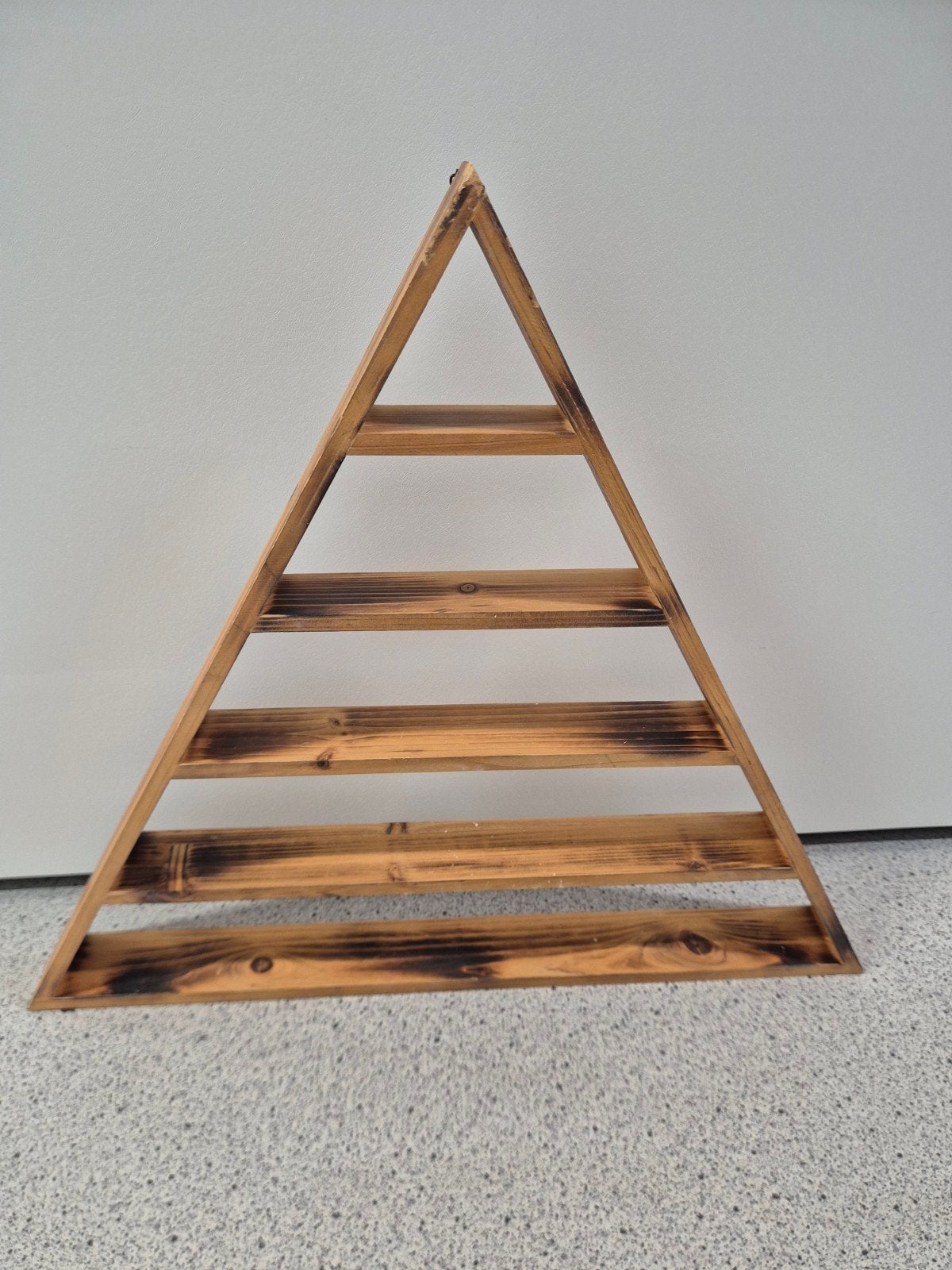 Uniek driehoek wandrek van hout - decoratief en praktisch, Ophalen of Verzenden, Nieuw