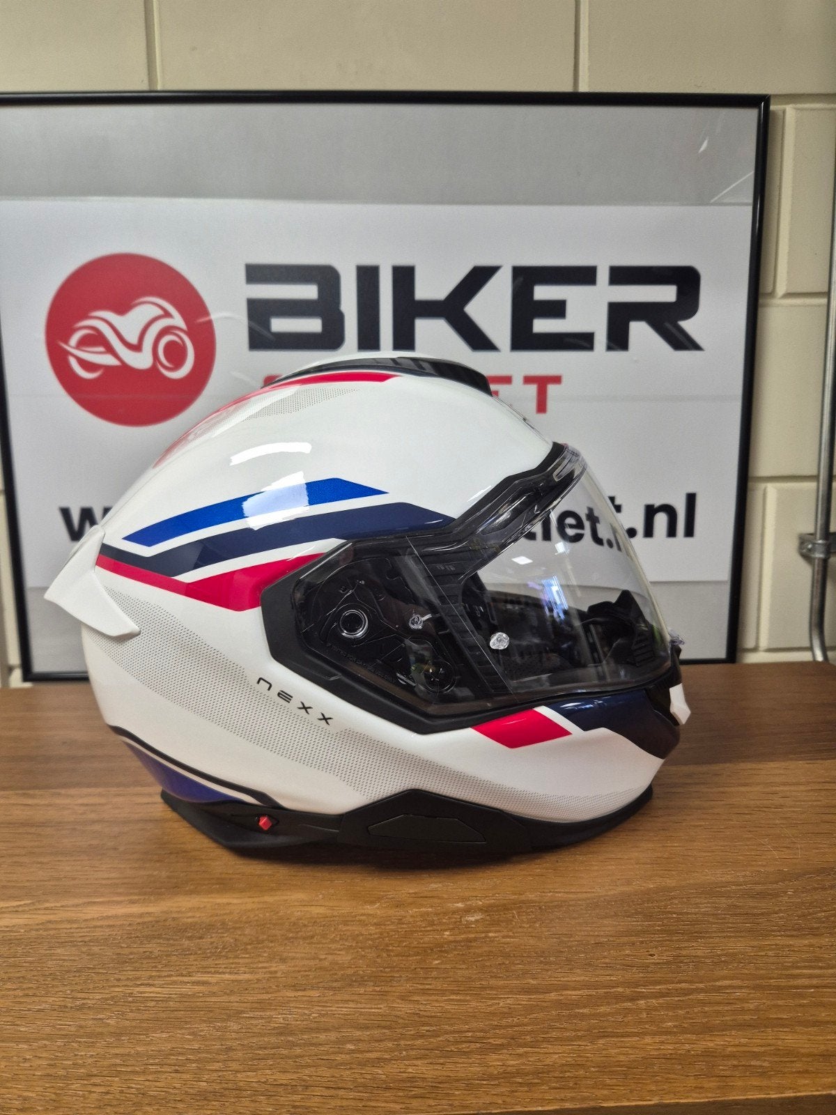 NEXX X.TR- Wit, Blauw, Rood - Maat XL, Overige merken, Systeemhelm, Heren, XL