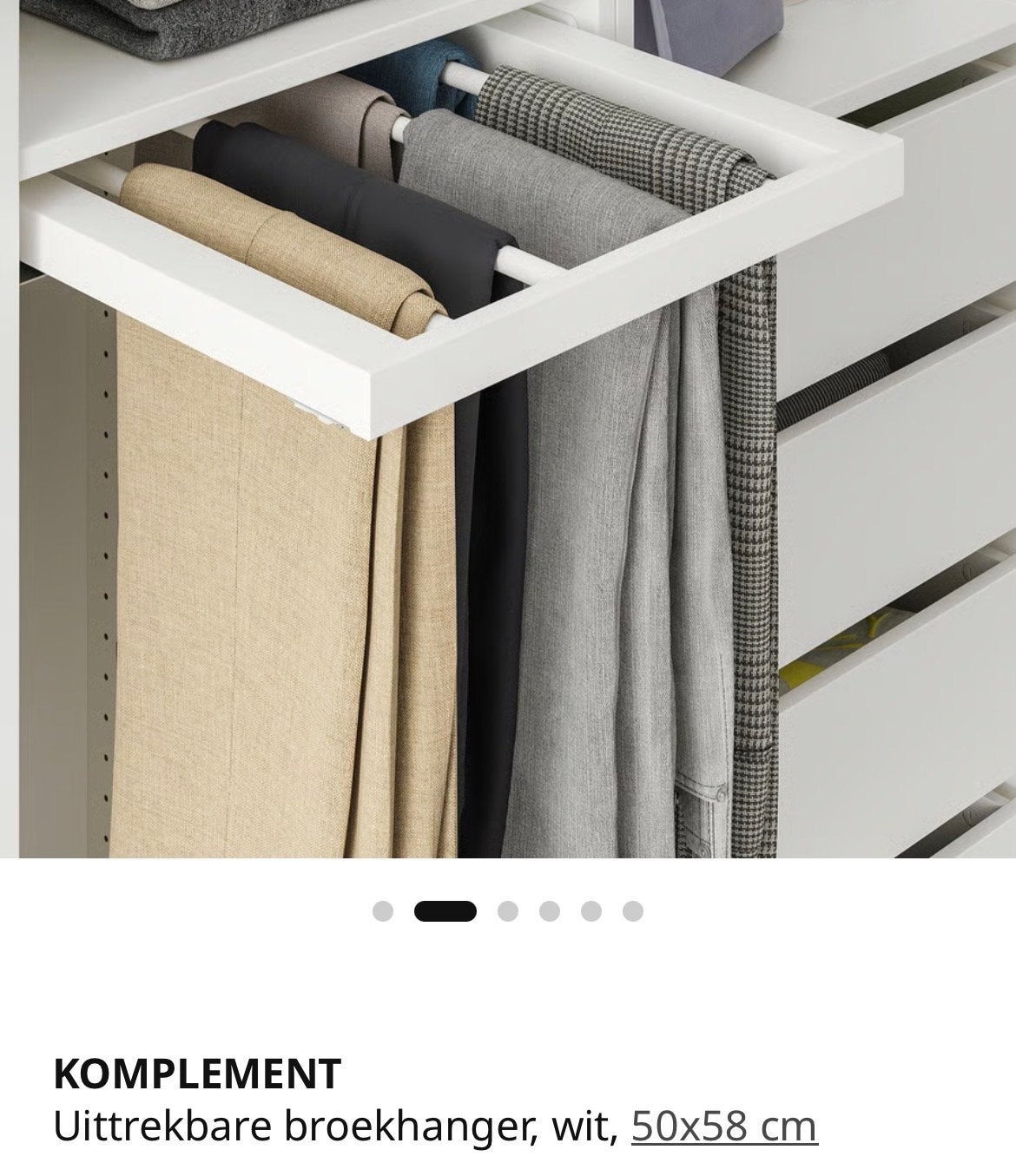 2 Nieuwe IKEA Komplement uittrekbare broekhangers, Ophalen of Verzenden, Nieuw