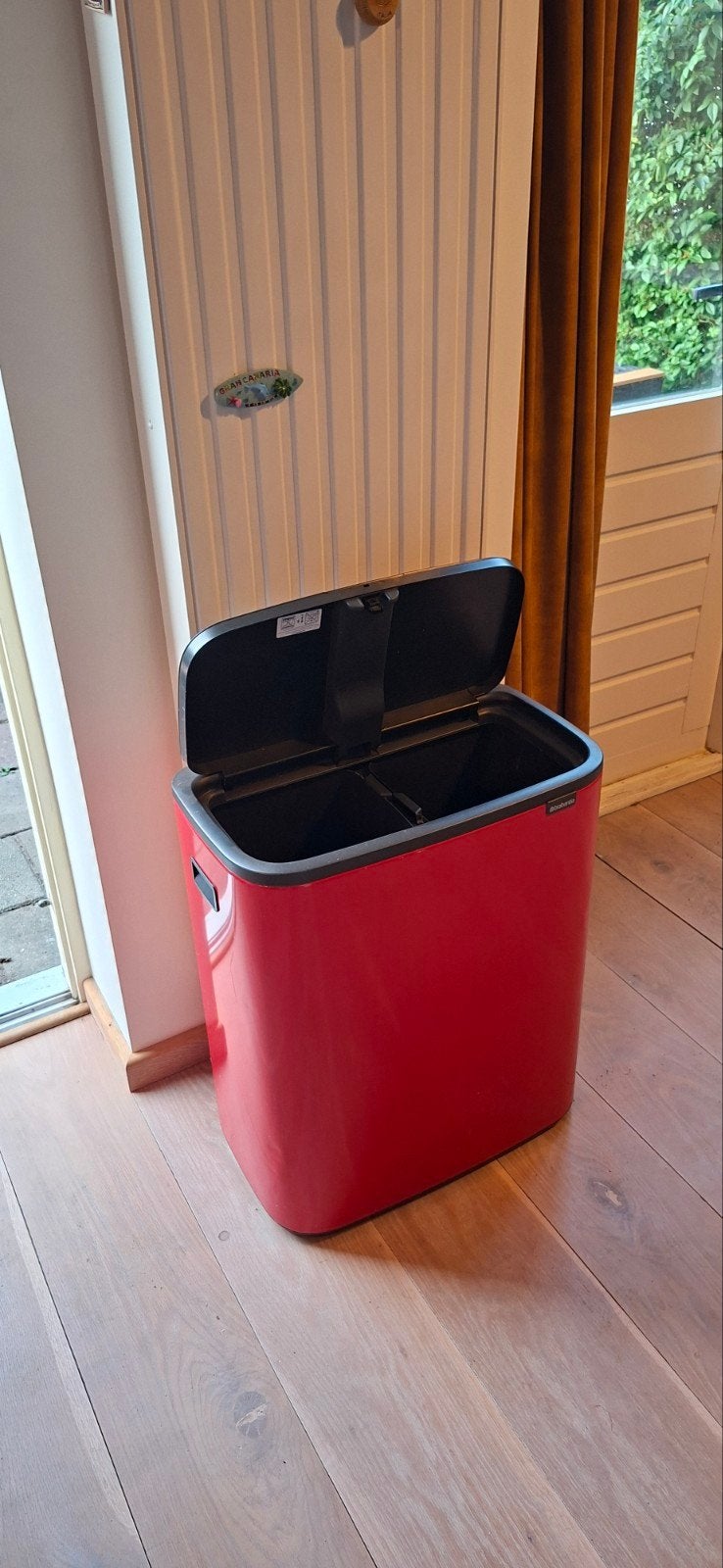 Brabantia Bo Touch Bin - 2x30L - Passion Red, Ophalen, 50 – 75, Gebruikt, 40 liter of meer