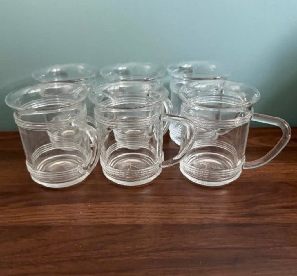 9 Vintage Jan des bouvrie theeglazen, Glas of Glazen, Ophalen of Verzenden, Overige stijlen, Glas