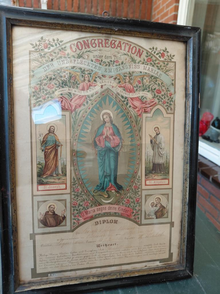 Antieke communie prent (2), Antiek en Kunst, Ophalen of Verzenden