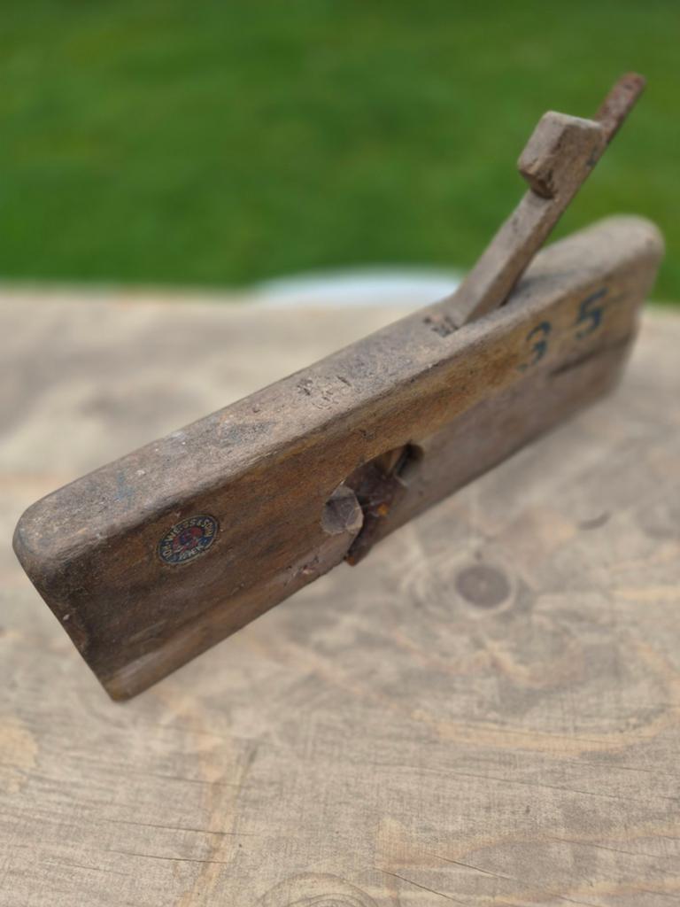 Antieke houten sponningschaaf Joh. Weiss & Sohn Wien (No. 35, Antiek en Kunst, Antiek | Gereedschap en Instrumenten, Ophalen of Verzenden