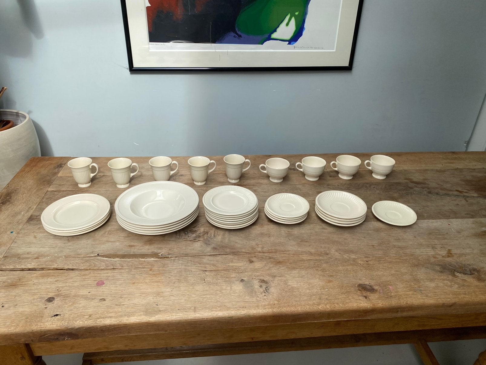 Wedgwood servies, Huis en Inrichting, Ophalen, Zo goed als nieuw, Rond, Glas