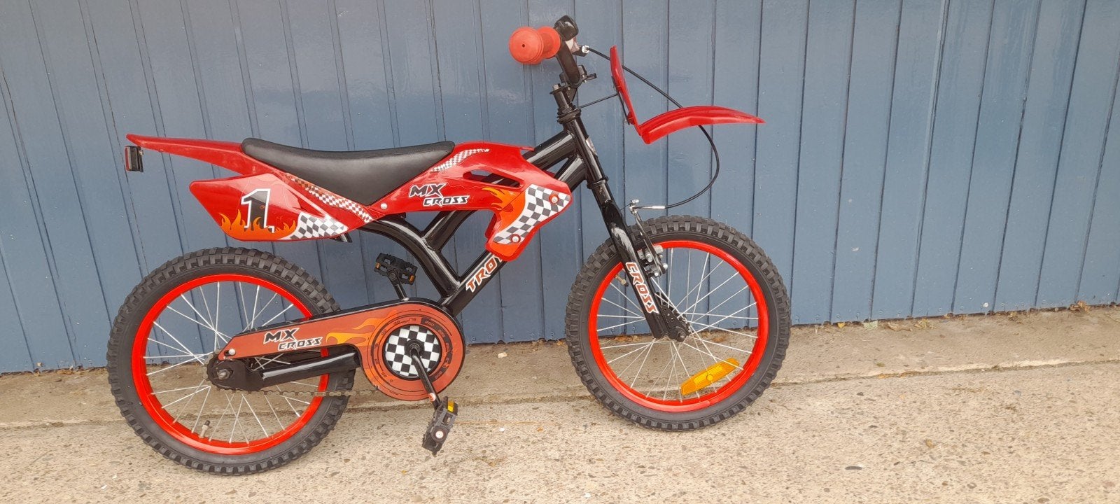 Troy MX Cross Kinderfiets 16 inch, Ophalen, Terugtraprem, 16 tot 20 inch, Troy