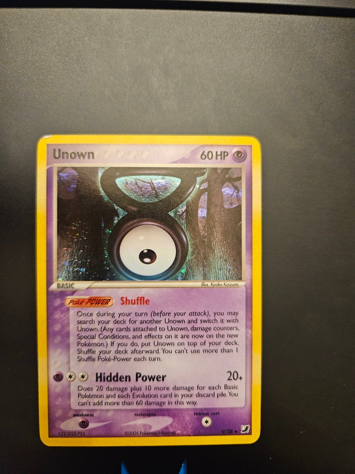 Unown Holo (1/28) 2005, Ophalen of Verzenden, Zo goed als nieuw, Losse kaart, Foil