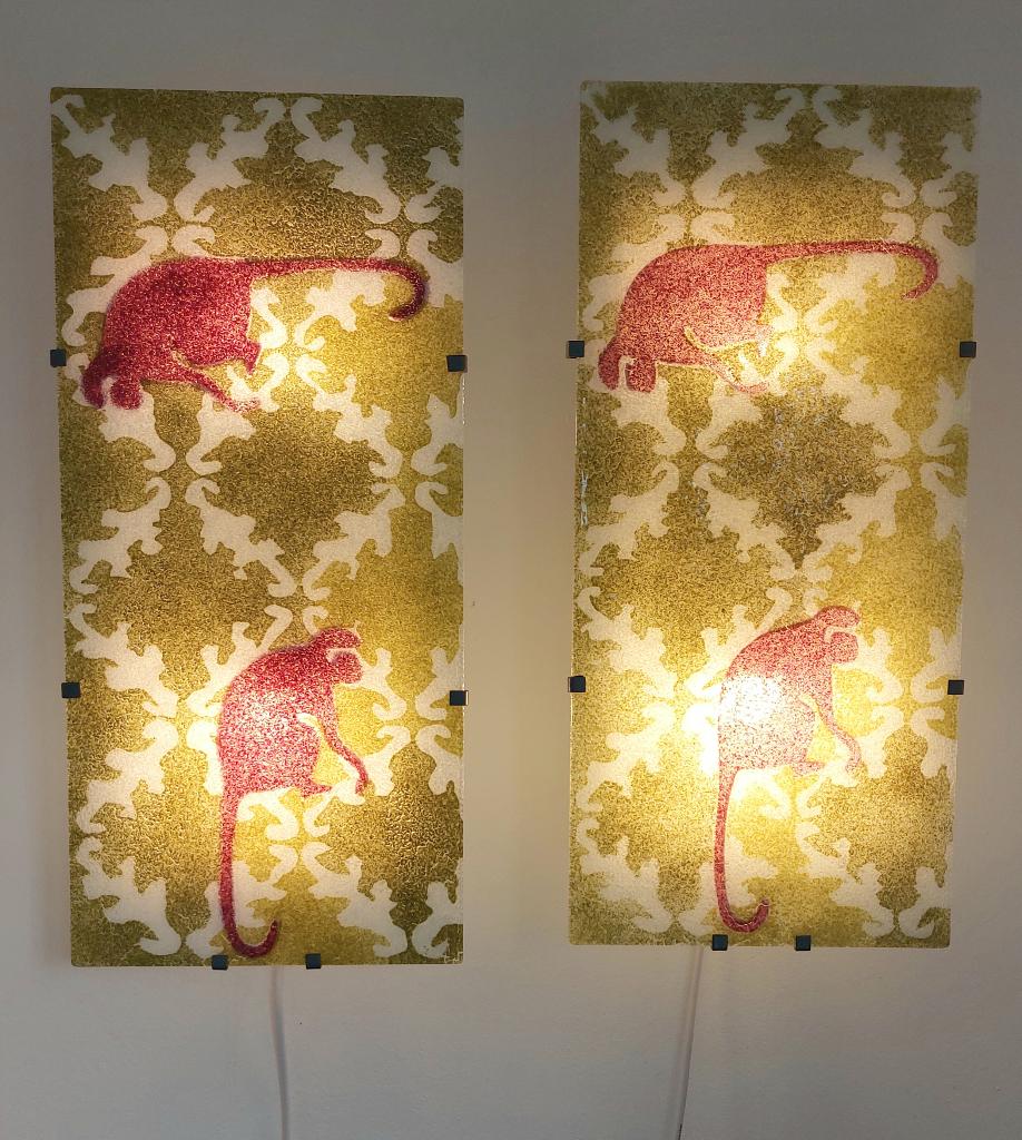 Scandinavisch design Gyllen wandlamp Julia Treautiger Ikea, Ophalen of Verzenden, Zo goed als nieuw, Glas, Modern