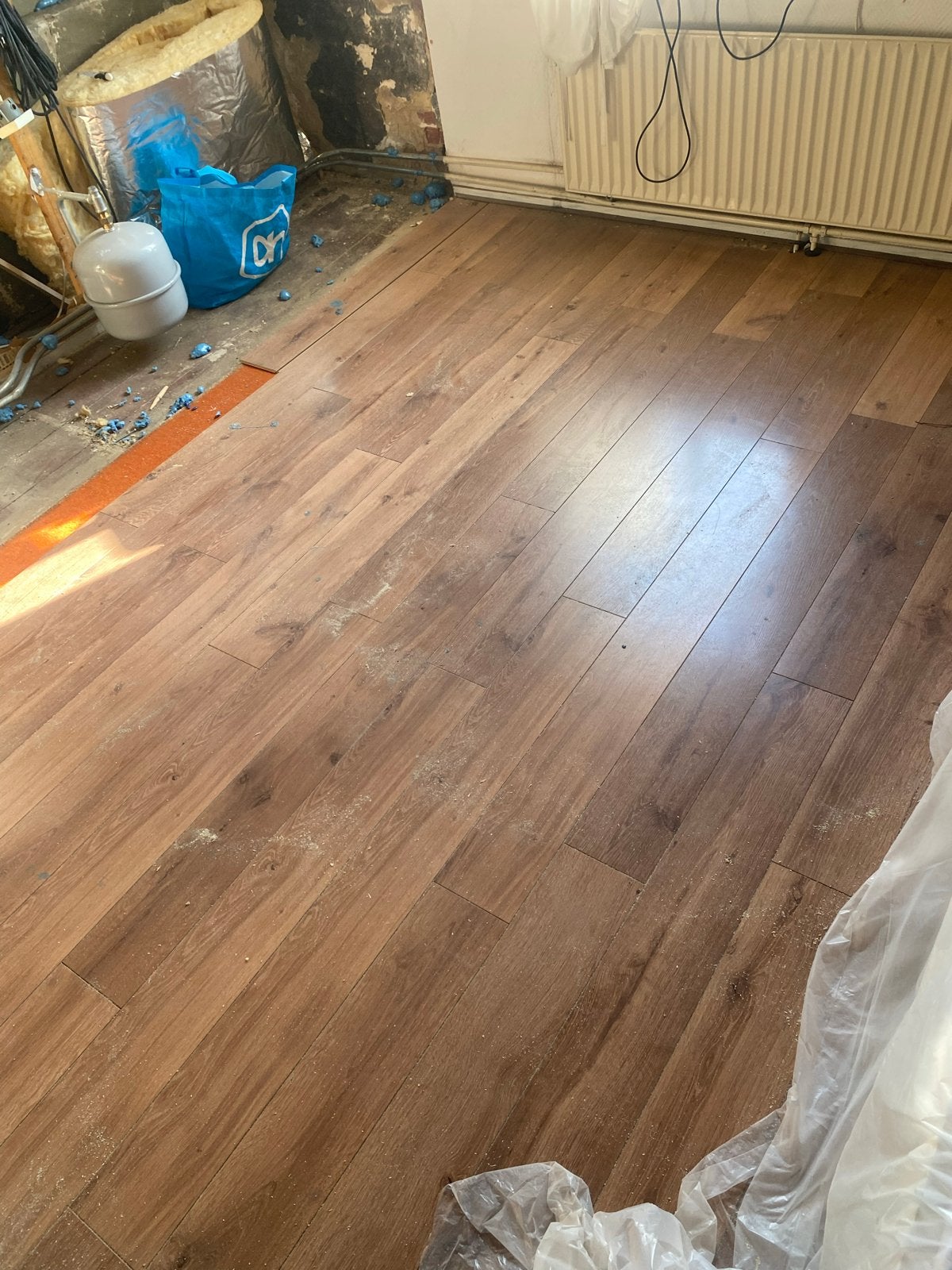 Gratis laminaatvloer - 14 m2, zo goed als nieuw, Ophalen, Zo goed als nieuw, 10 m² of meer, Laminaat