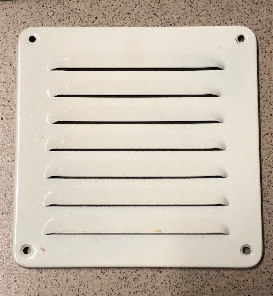 Muurplaat ventilatierooster, schoepenrooster wit, aluminium, Ophalen of Verzenden, Nieuw, Ventilator