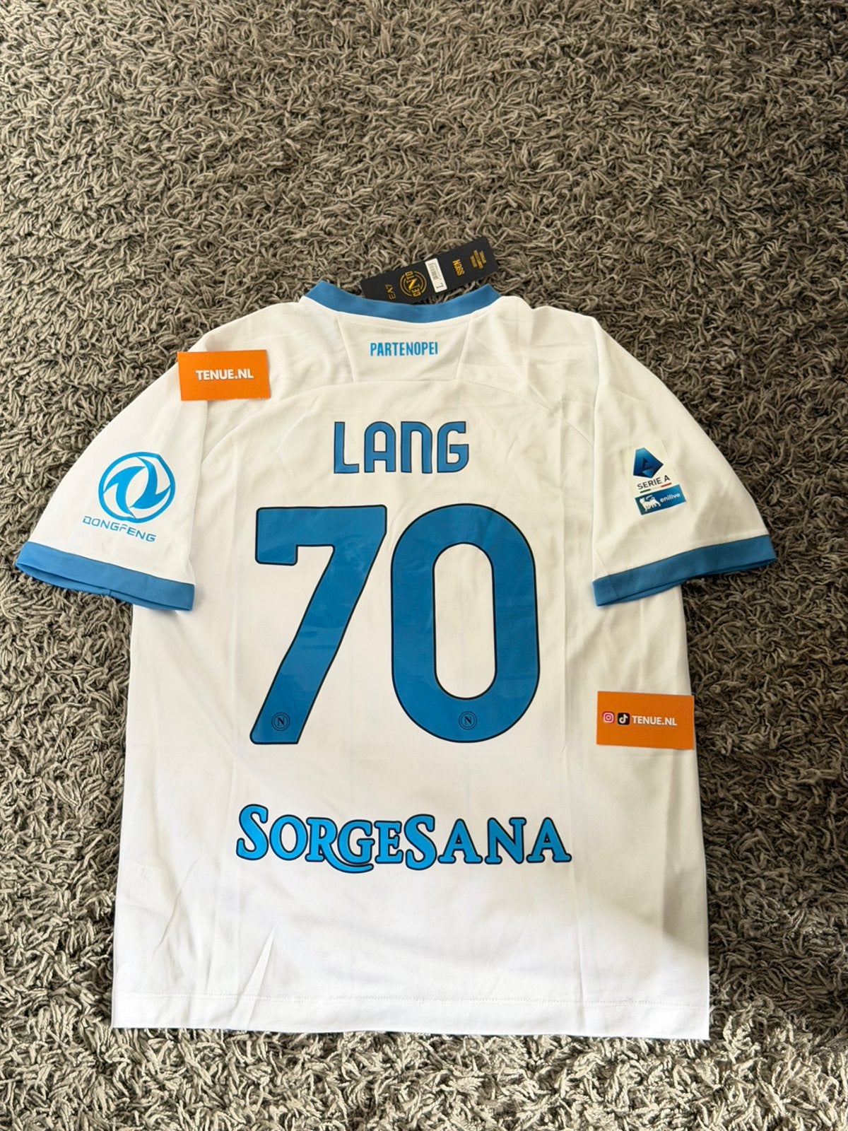 Napoli 2026/27 Uit voetbalshirt maat L NOA LANG #70, Maat 52/54 (L), Wit, Nieuw, Ophalen of Verzenden