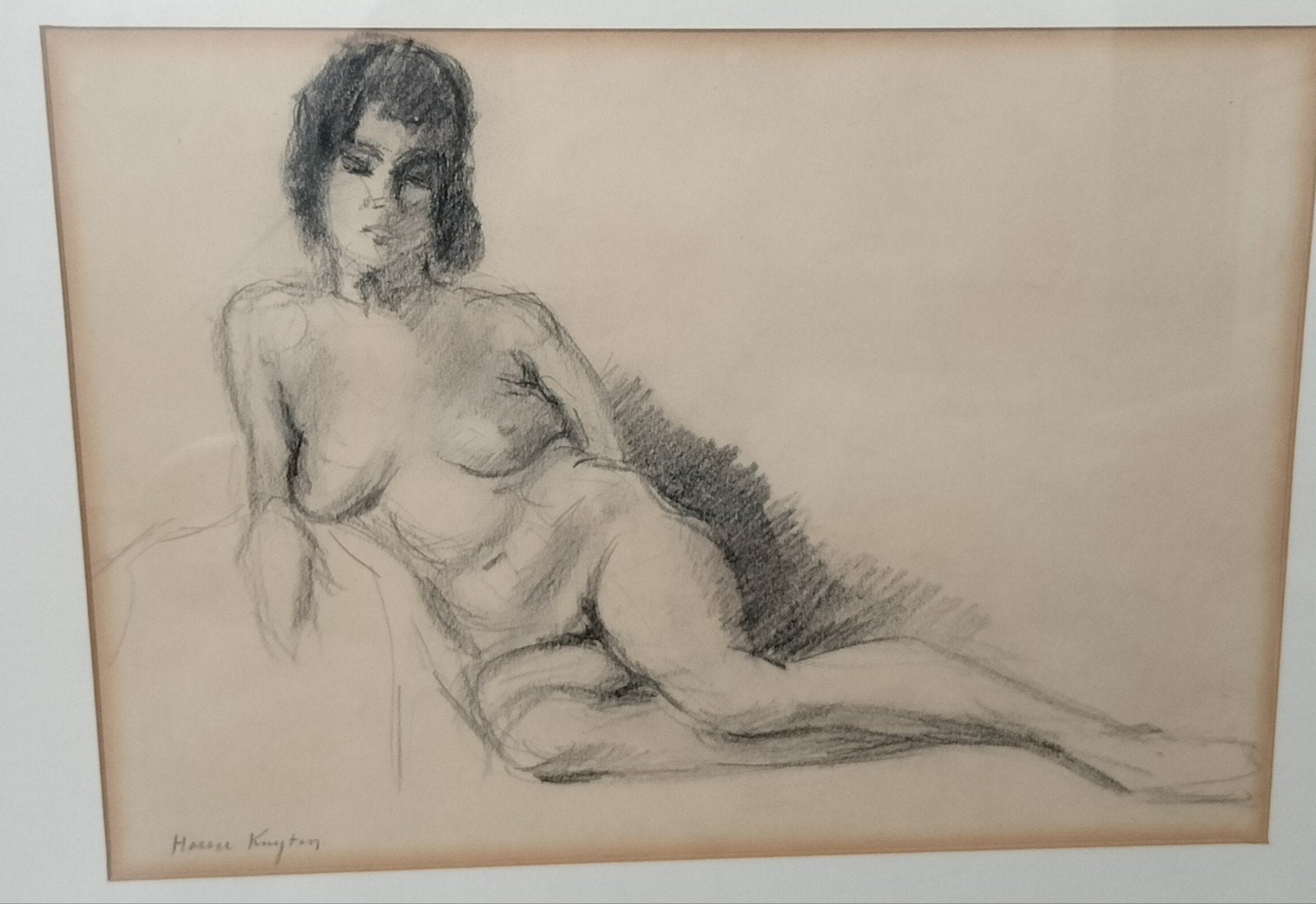 Harry Kuiyten - Gesigneerde Tekening van Naaktmodel, Antiek en Kunst, Kunst | Tekeningen en Foto's, Ophalen of Verzenden, Tekening