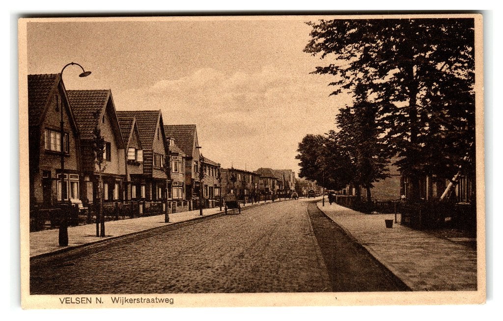Velsen N, Wijkerstraatweg, Verzenden, 1920 tot 1940, Ongelopen, Noord-Holland