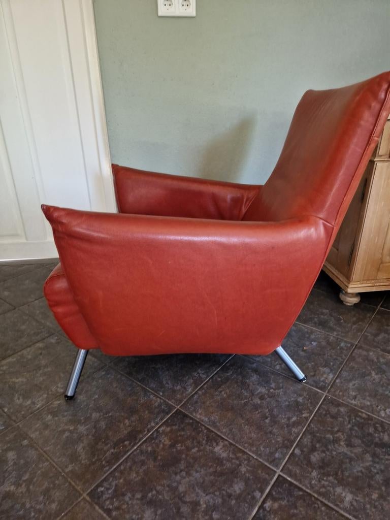 2 Cheo stoelen van Gerard vd Berg - Roughtan leder, Ophalen