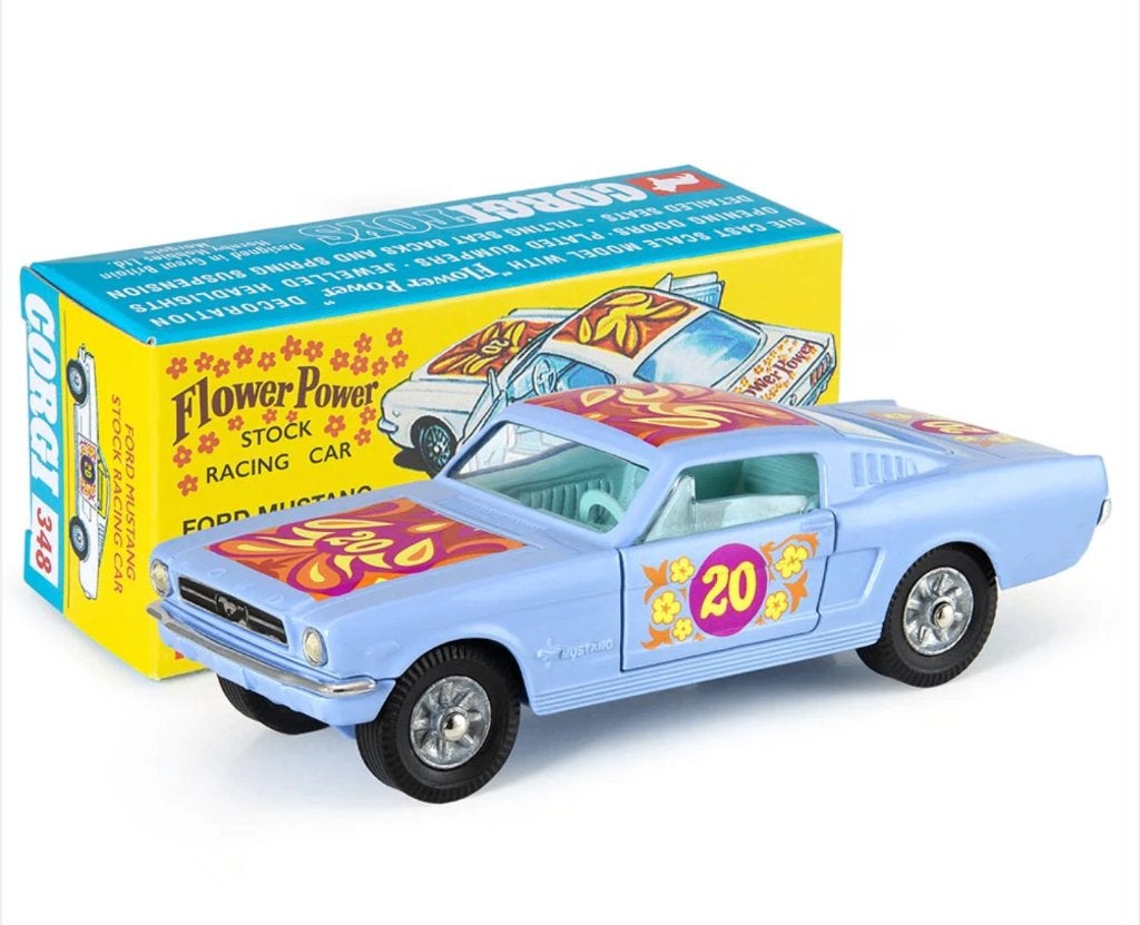 Ford Mustang Fastback 2 + 2 Flower Power Corgi NEW 1/46 348, Verzenden, Nieuw, Auto, Corgi