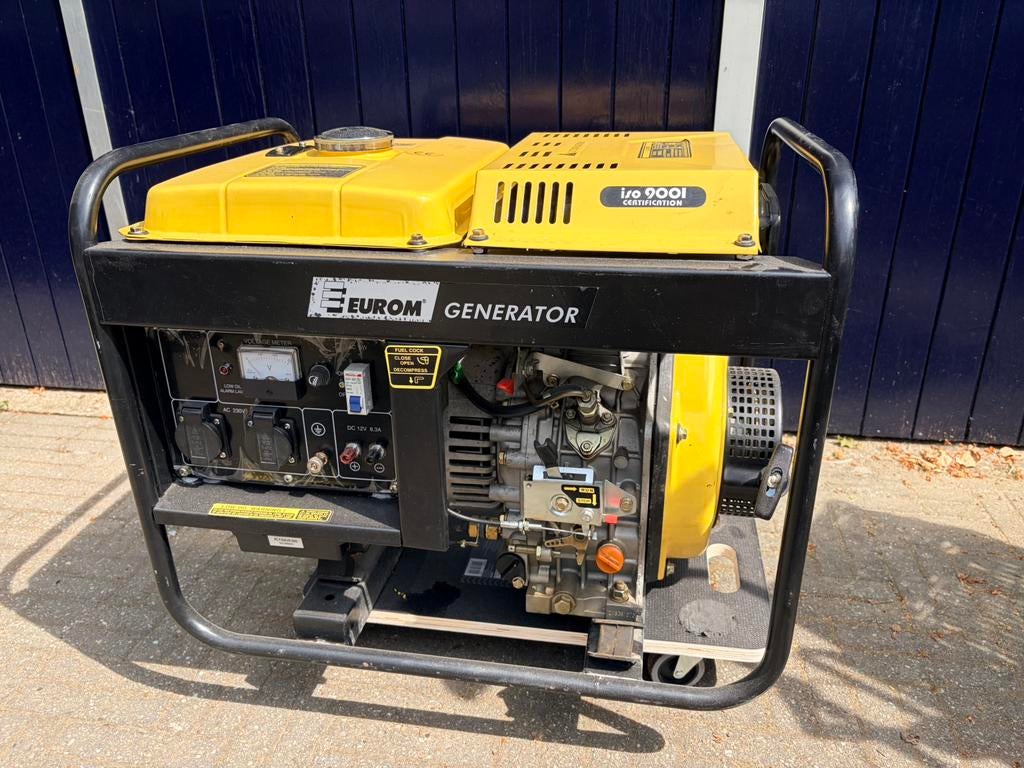Eurom diesel generator – 230V 3kW zeer weinig draaiuren, Ophalen of Verzenden, Zo goed als nieuw, Overige typen