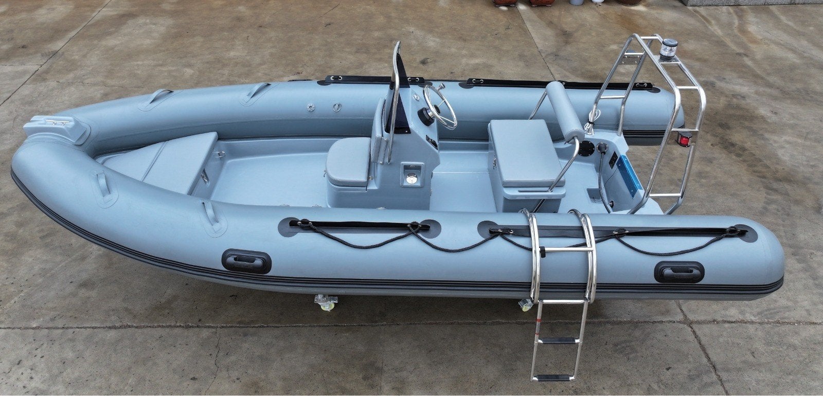 Nieuwe RIB480 boot, grijs, snelvarend, Watersport en Boten, 2 m, Peddels, 30 cm, Ophalen