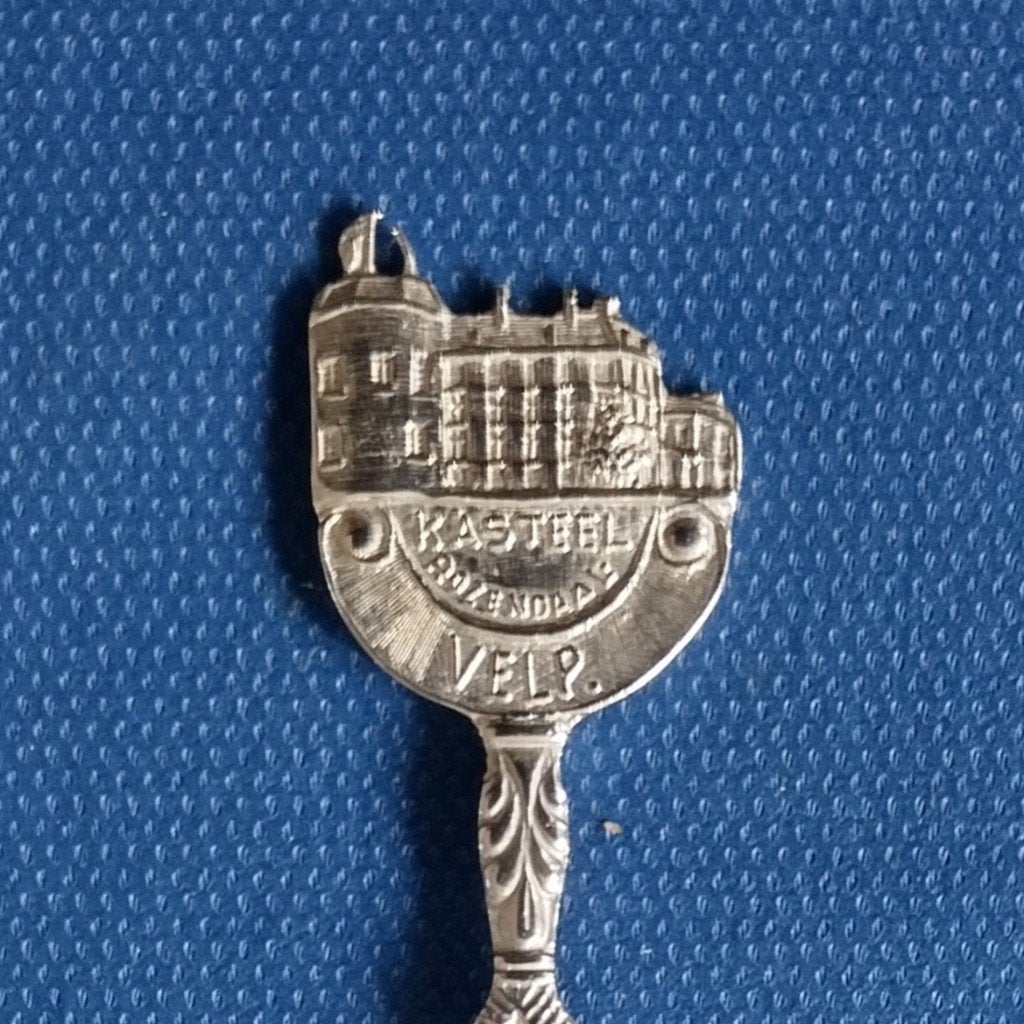 verzilverd lepeltje kasteel Rozendaal, Velp (JS Zn), Ophalen of Verzenden