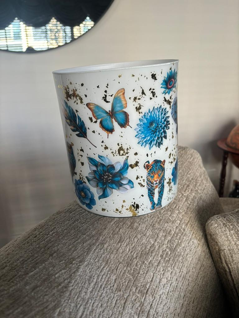 Decoupage vazen, Huis en Inrichting, Overige kleuren, Nieuw, Ophalen of Verzenden, Glas