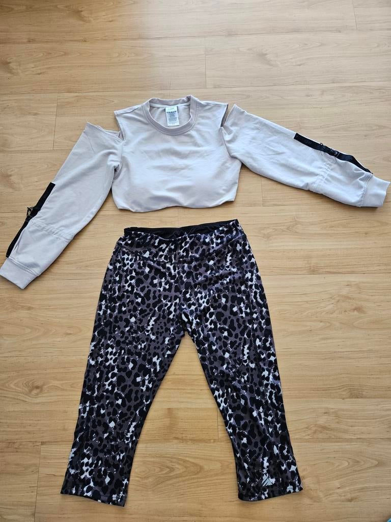 Superleuk set mt M:sweater ICIW en broek United Sport Active, Maat 38/40 (M), Beige, Ophalen of Verzenden, Fitness of Aerobics