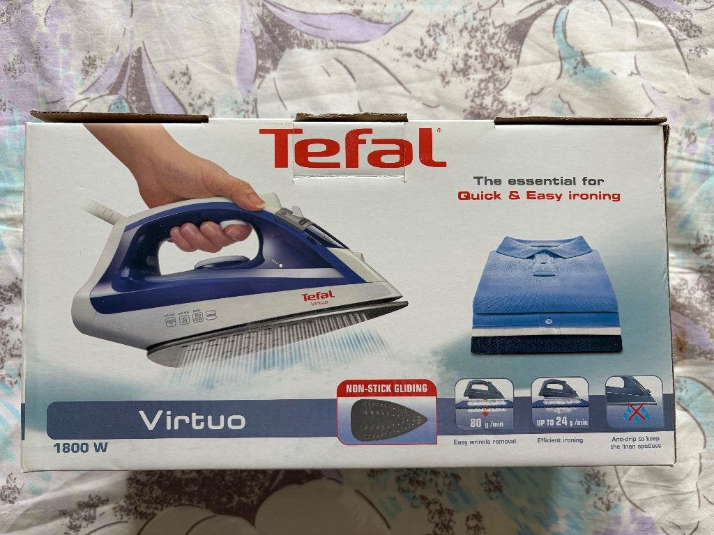 Tefal stoomstrijkijzer, Virtuo, nieuw in doos, Witgoed en Apparatuur, Strijkijzers en Strijkplanken, Ophalen of Verzenden, Nieuw