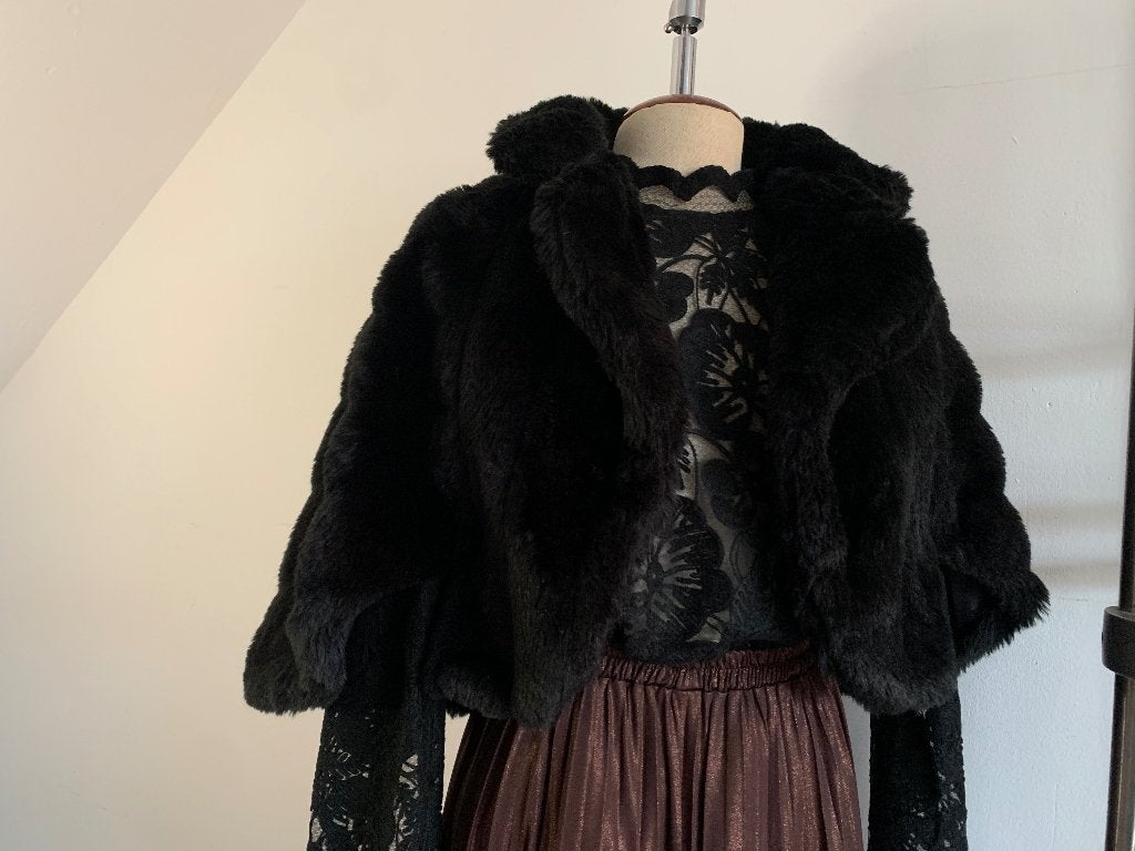 Oversized Bolero vest jasje teddy zwart 38/M - 40/L, Kleding | Dames, Maat 38/40 (M), Verzenden, Zwart, Nieuw