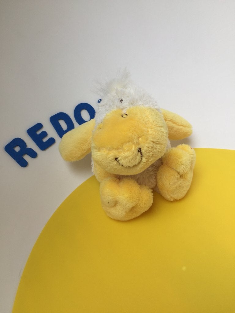 K2520 happy horse eend gans wit geel, Kinderen en Baby's, Speelgoed | Knuffels en Pluche, Ophalen of Verzenden, Zo goed als nieuw