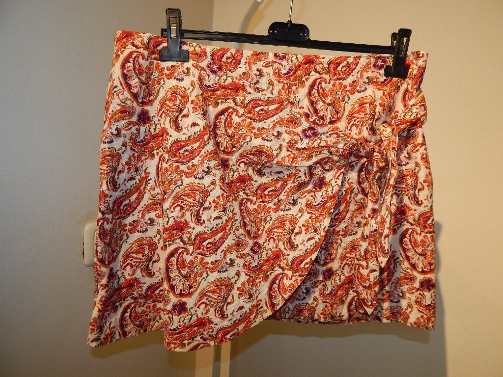 Sezane beeldige zomerse rok paisley print warme tinten mt 42, Maat 42/44 (L), Zo goed als nieuw, Sezane, Boven de knie