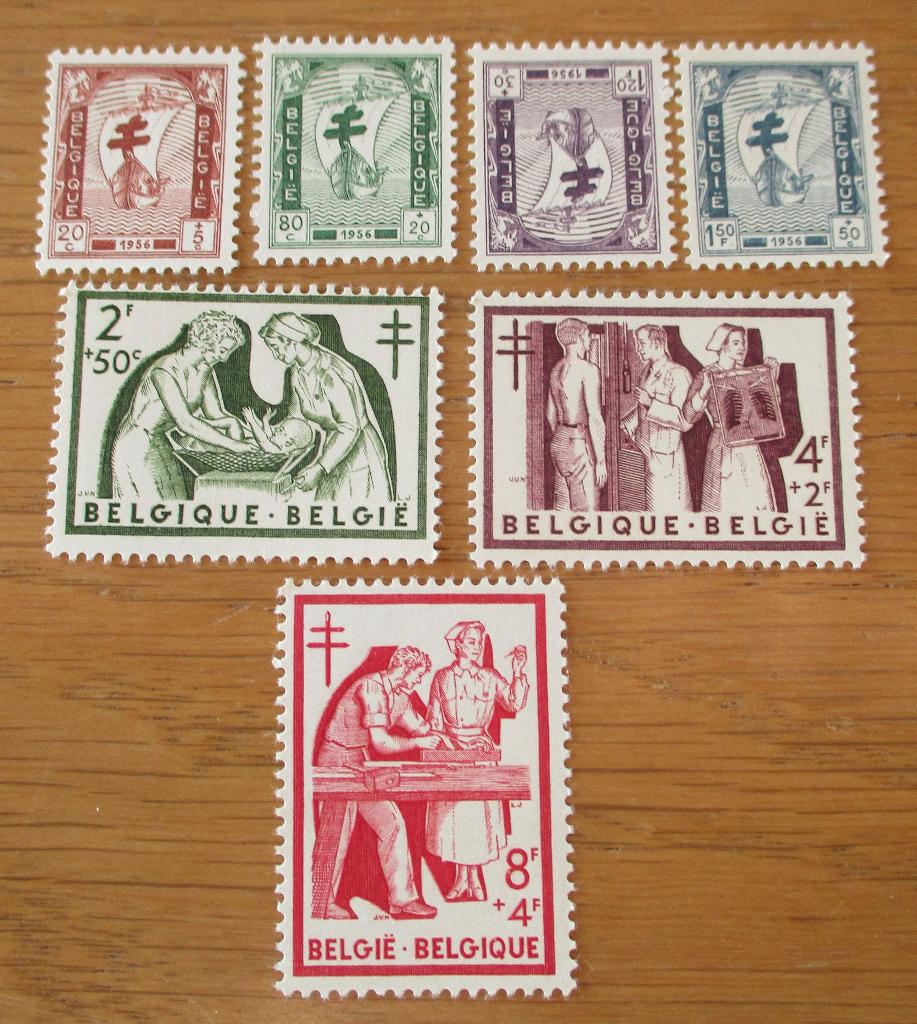 België, toeslagserie Longfonds, 1956, Verzenden, Postfris