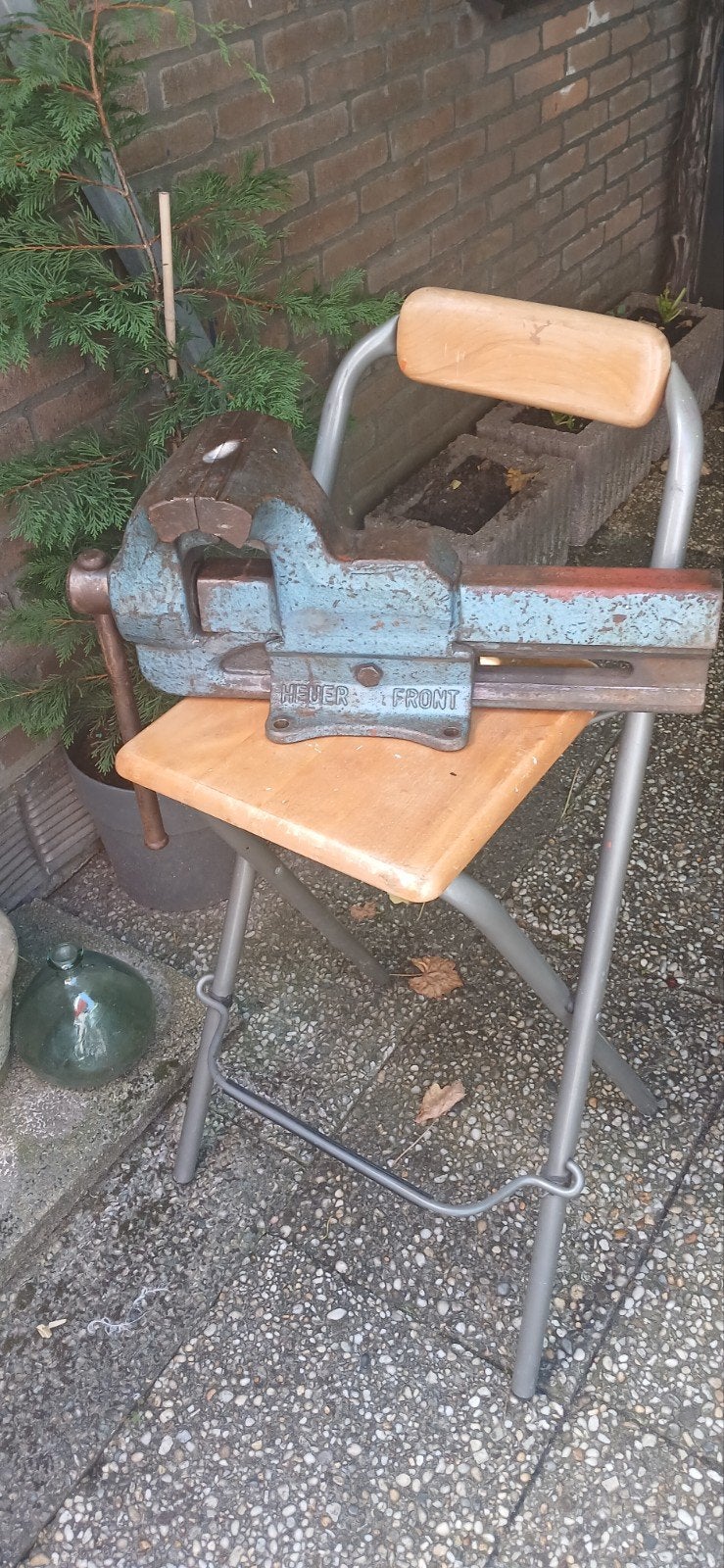 Heuer Bankschroef, Doe-het-zelf en Verbouw, Werkbanken, Ophalen, Gebruikt, Minder dan 70 cm, Bankschroef