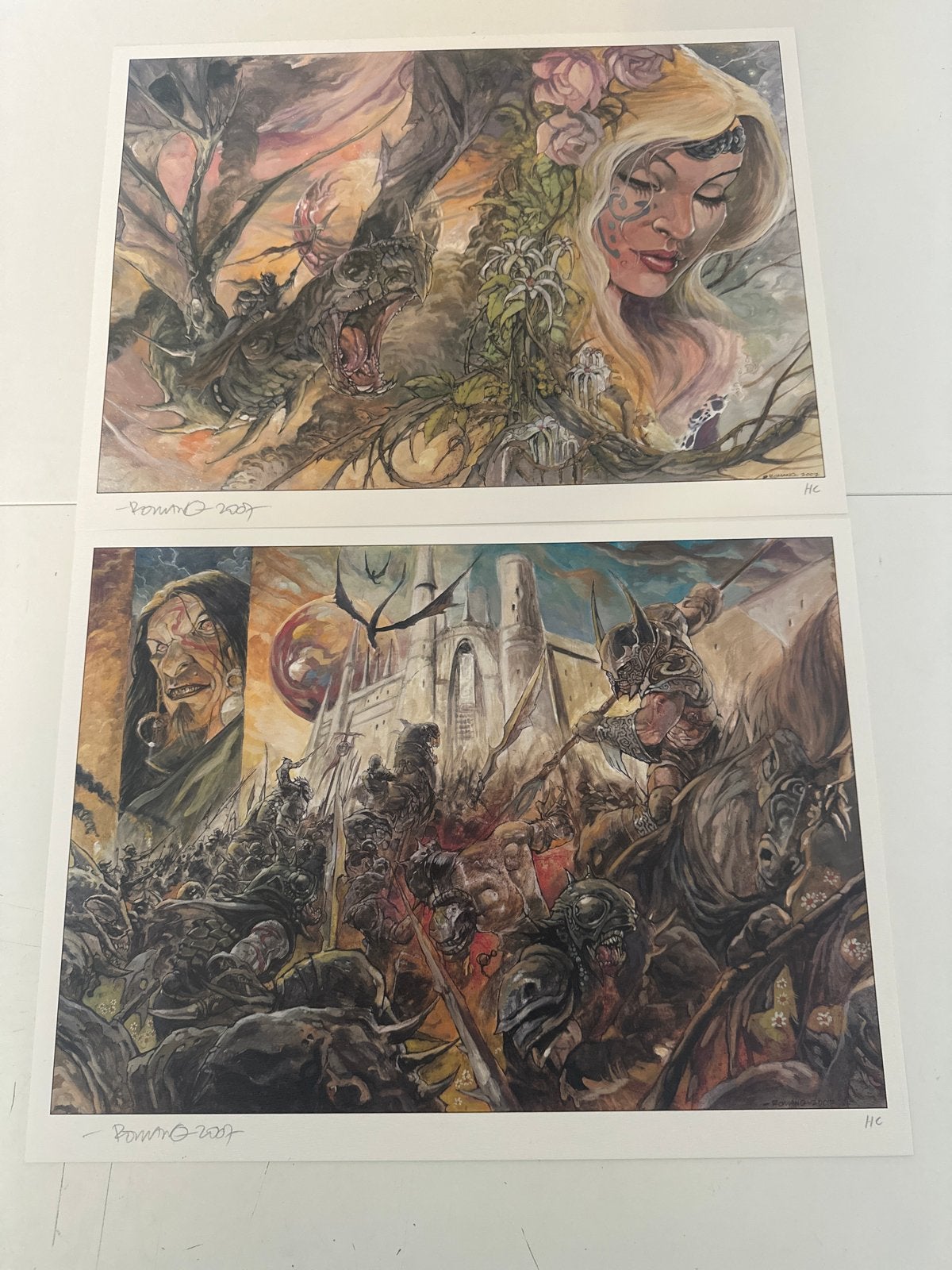 Fantasy Kunst Prints: Draak, Elf & Epische Strijd (2007), Eén stripboek, Ophalen of Verzenden