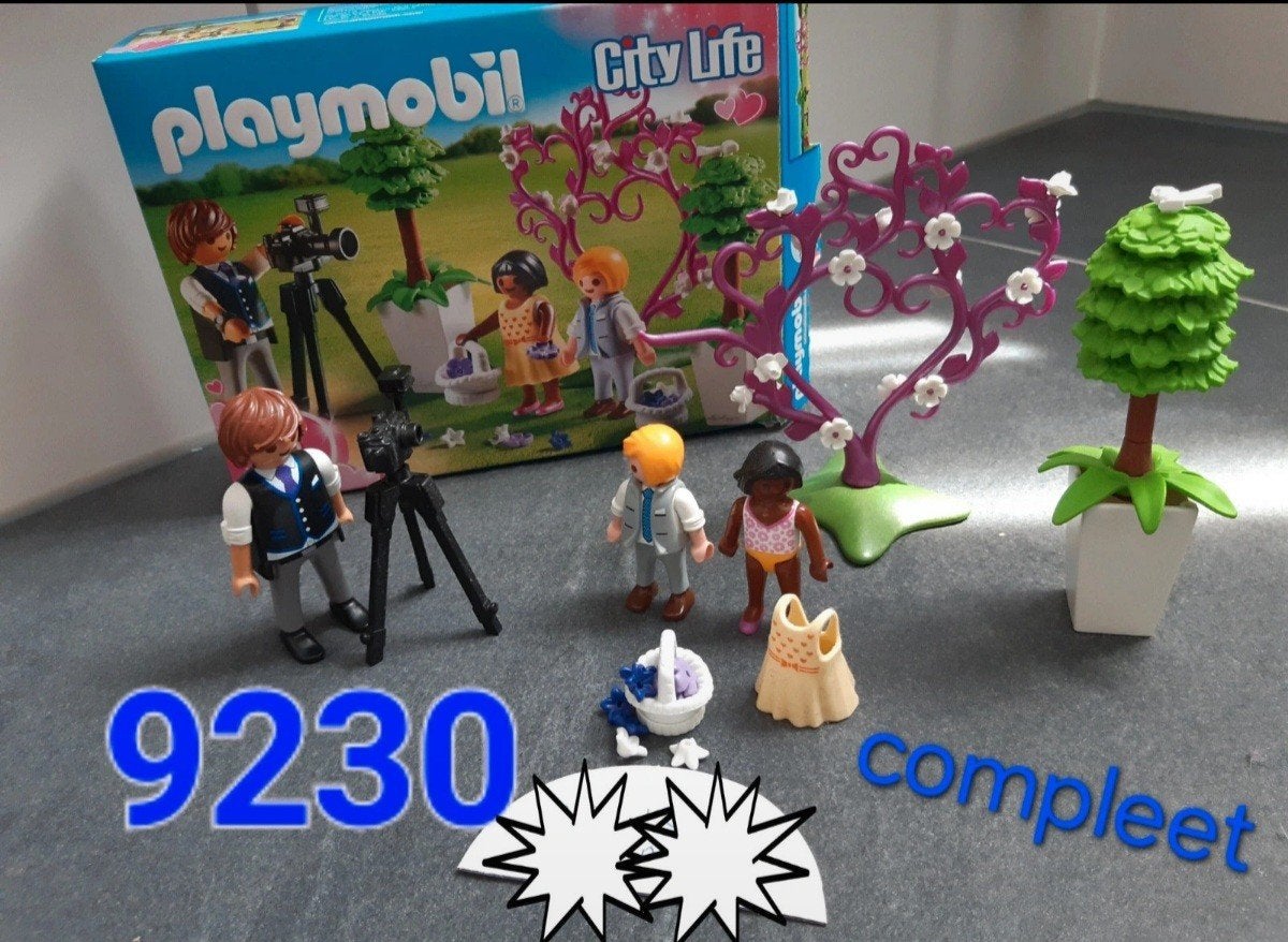 Playmobil citylife 9230 fotograaf met bruidskinderen, Complete set, Ophalen of Verzenden, Zo goed als nieuw, City life