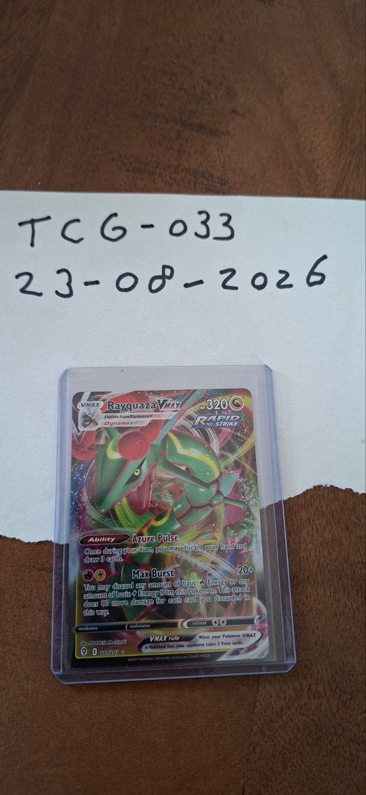 Rayquaza VMAX 111/203 Evolving Skies., Ophalen of Verzenden, Nieuw