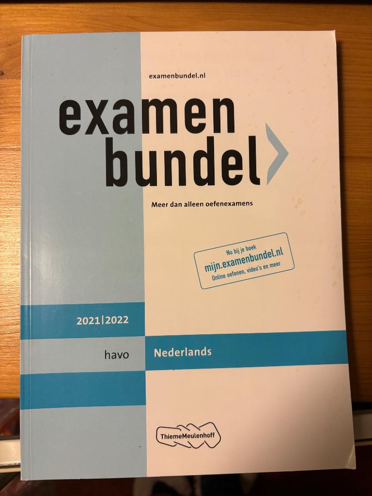Examen bundel Nederlands 2021/2022 Havo, Ophalen, Zo goed als nieuw, Nederlands, HAVO