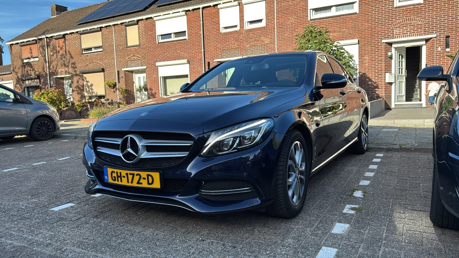 Mercedes-Benz C-Klasse C180 1.6 115KW Aut7 2015 Blauw, Auto's, Automaat, 1800 kg, Blauw, Particulier
