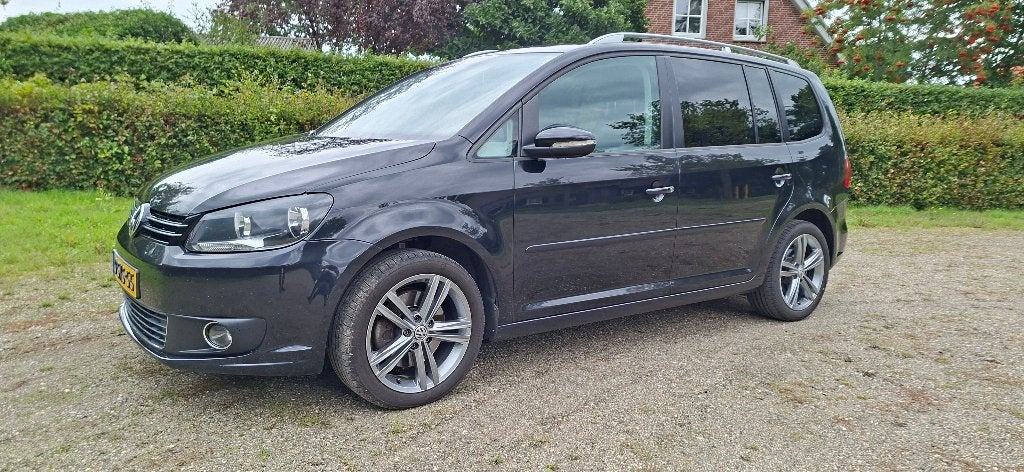 Volkswagen Touran 2.0 TDI, Auto's, Stof, 4 cilinders, Zwart, Origineel Nederlands
