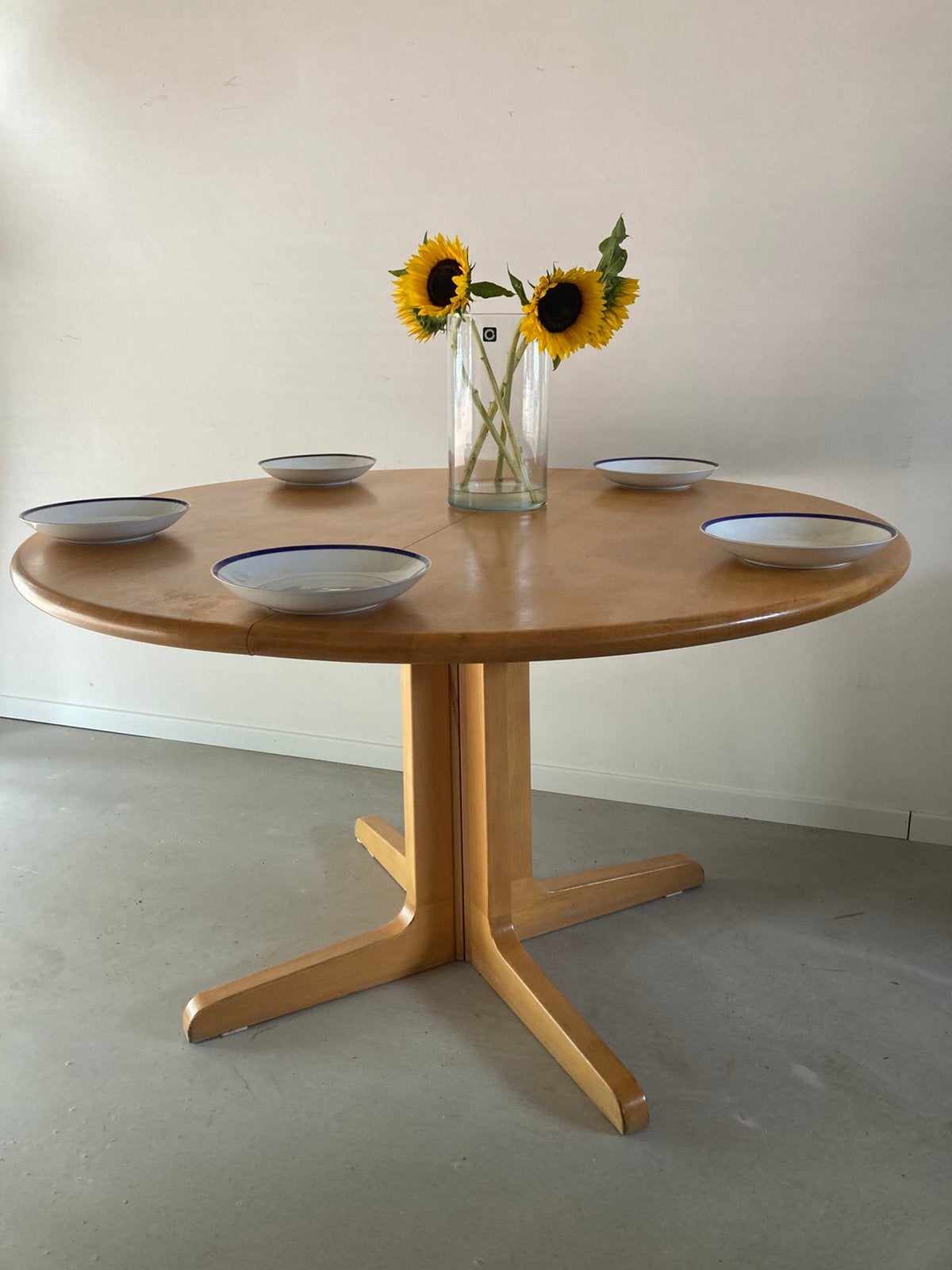 Vintage Deens design eettafel verlengbaar, Ophalen, Overige materialen, Güdme Mobelfabrik, Gebruikt
