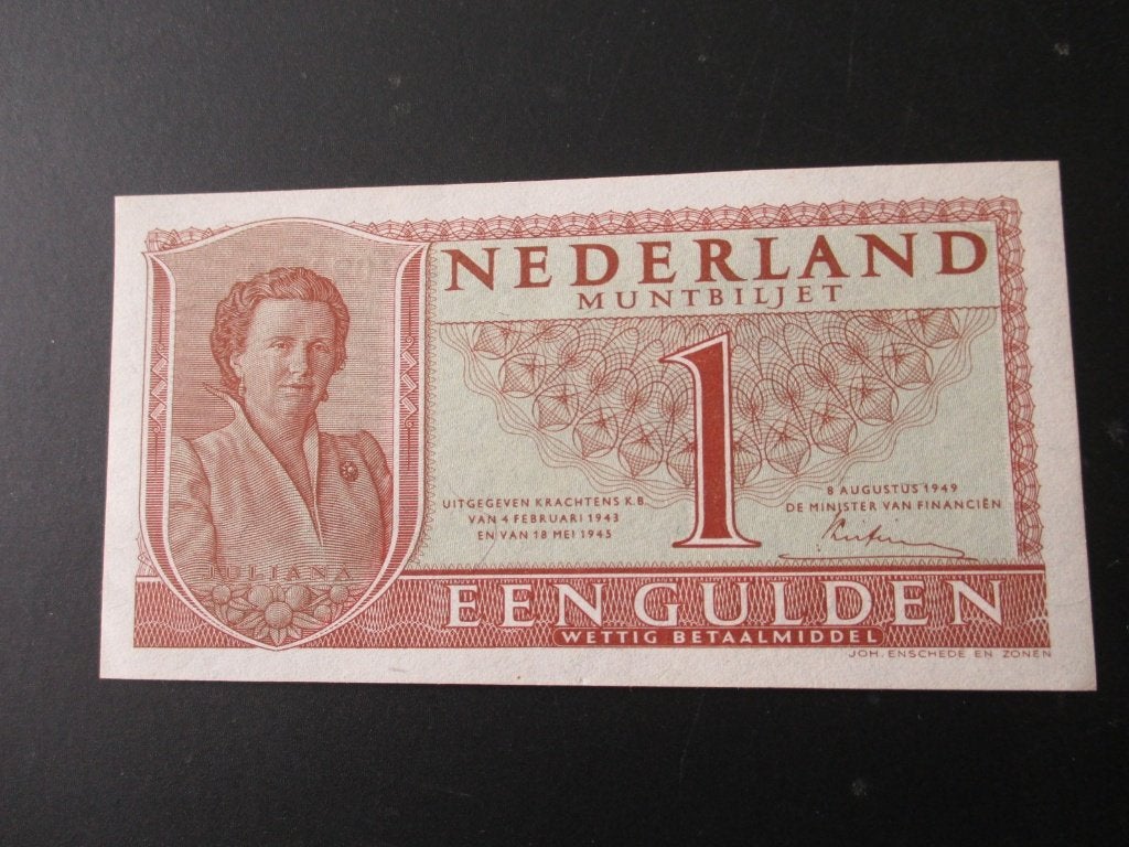 Bankbiljet 1 gulden 1949 unc, Postzegels en Munten, Ophalen of Verzenden, 1 gulden, Los biljet