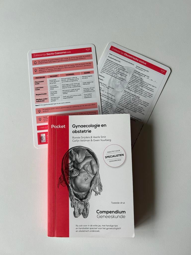 Pocketversie Gynaecologie en Obstetrie - Compendium, Boeken, Studieboeken en Cursussen, Ophalen of Verzenden, Beta, Zo goed als nieuw