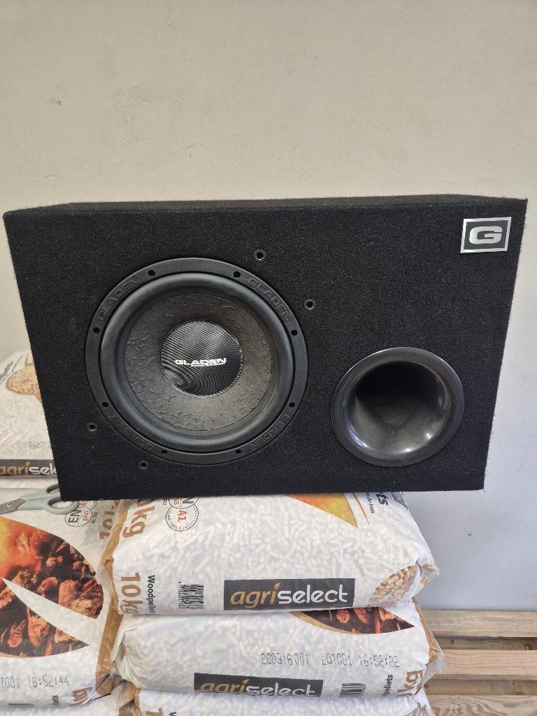 Gladen subwoofer met versterker, Auto diversen, Autospeakers, Ophalen, Gebruikt